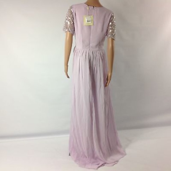 Maya Womens Dress Size 10 Tall Illusion Lilac - Picture 2 of 8